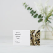 Golduhren und -gänge Steampunk mechanische Visitenkarte (Stehend Vorderseite)