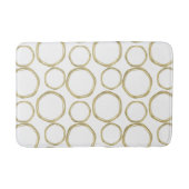 Goldumlaufbahnen in der weißen Moderne Badematte (Vorderseite)