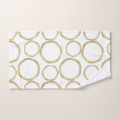 Goldumlaufbahnen in der weißen Moderne Badhandtuch Set (Handtuch)