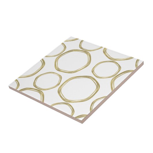 Goldumlaufbahnen in der weißen Moderne Fliese (Seite)