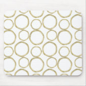 Goldumlaufbahnen in der weißen Moderne Mousepad (Vorne)