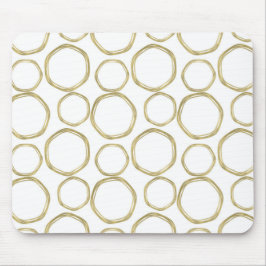 Goldumlaufbahnen in der weißen Moderne Mousepad