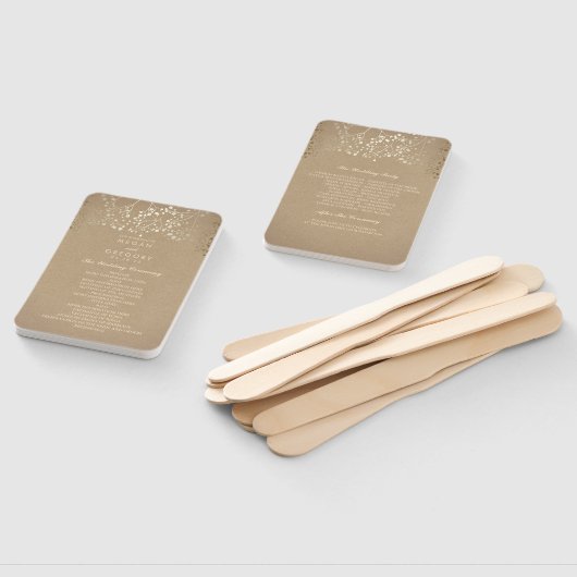 Goldumlaufeffekt | Hochzeitsprogramm für Gipskräut Fächer (Non-assembled)