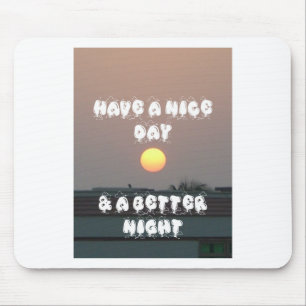 Golduntergang mit Schönen Tag/Nacht Wünschen Mousepad