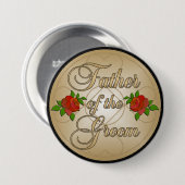 Goldvater des Bräutigam-Knopfes Button (Vorne & Hinten)