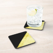 goldverkleidetes Schwarz Getränkeuntersetzer (Rechte Seite)
