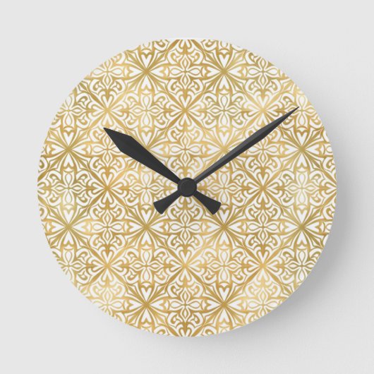 Goldverziert Runde Wanduhr (Vorderseite)