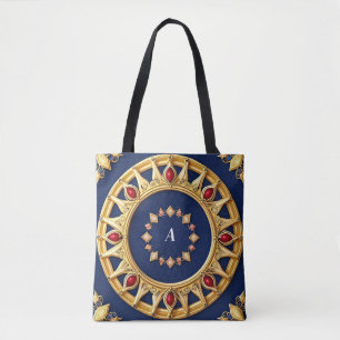 Goldverzierte Kreisgestaltung Tasche
