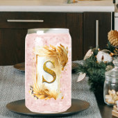 Goldverzierte Monogramm S Dosenglas