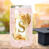 Goldverzierte Monogramm S Dosenglas