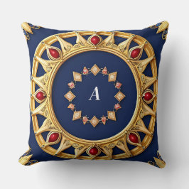 goldverziertes Rundschreiben Kissen