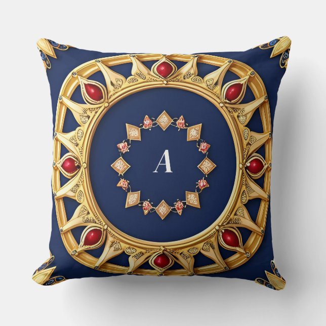 goldverziertes Rundschreiben Kissen (Vorderseite)