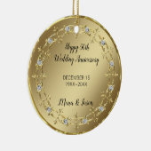 Goldverzierung mit Diamanten Keramik Ornament (Rechts)