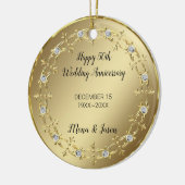 Goldverzierung mit Diamanten Keramik Ornament (Links)