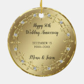 Goldverzierung mit Diamanten Keramik Ornament (Hinten)