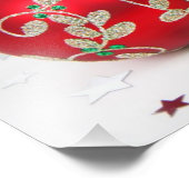 Goldverzierungen, Rote Ornamente, Weihnachten, Gli Fotodruck (Ecke)