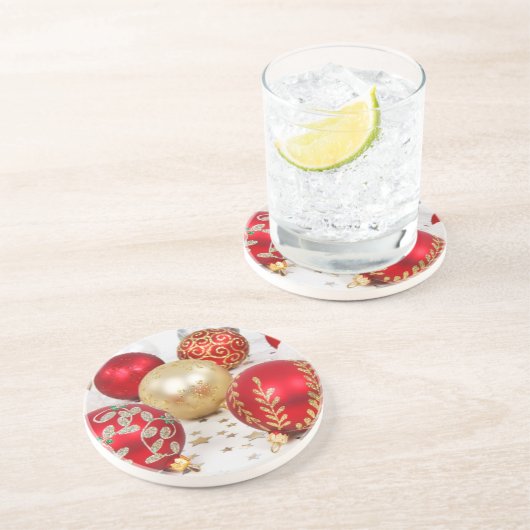 Goldverzierungen, Rote Ornamente, Weihnachten, Gli Getränkeuntersetzer (Seite)