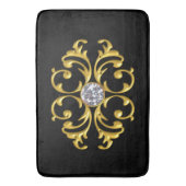 Goldverzierungs-Edelstein-Diamant-Bad Matt Badematte (Vorderseite Vertikal)