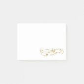 Goldverzierungs-Post-Itanmerkungen Post-it Klebezettel (Vorderseite)