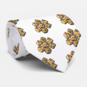 Goldvielflächige Würfel Krawatte (Gerollt)