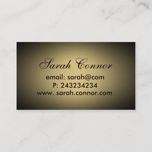 Goldvignette Visitenkarte (Rückseite)