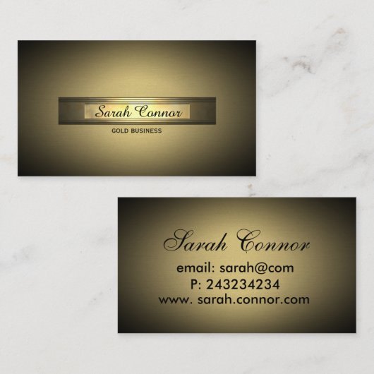 Goldvignette Visitenkarte (Vorne/Hinten)