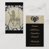 GoldVintager Damast-göttliche Eleganz Visitenkarte (Vorne/Hinten)