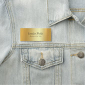 Goldvorlage Moderner handgeschriebener Text Namensschild (Beispiel)