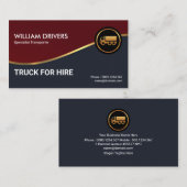 Goldwaage Beruflicher Red Gray Truck Fahrer Visitenkarte (Vorne/Hinten)