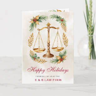 Goldwaage Stechpalmenkranz Anwalt Weihnachten