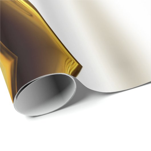 Goldwache auf Weiß Hübsch Geschenkpapier (Rolleneckpunkt)