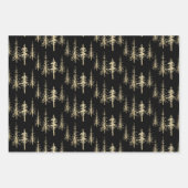 Goldwald knarrend, spruce spruce Tree Forest Geschenkpapier Set (Vorderseite)