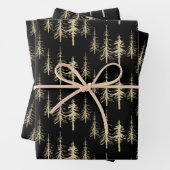 Goldwald knarrend, spruce spruce Tree Forest Geschenkpapier Set (Beispiel)