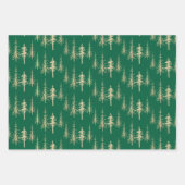 Goldwald knarrend, spruce spruce Tree Forest Geschenkpapier Set (Vorderseite 2)