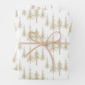 Goldwald knarrend, spruce spruce Tree Forest Geschenkpapier Set (Beispiel)