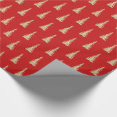 Goldwald Spruce Trees Holiday Red Geschenkpapier (Ecke)