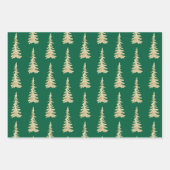 Goldwaldbaumen auf Grün im Urlaub Geschenkpapier Set (Vorderseite 3)
