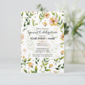 Goldwaldgrün Senf Gelbe Polka Punkte Einladung (Stehend Vorderseite)