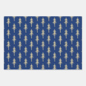 Goldwaldkiefernwald Grün Rotes Blau Geschenkpapier Set (Vorderseite 3)