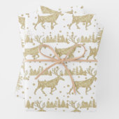 Goldwaldsteg Spruce Tree Wald Schnee Weiß Geschenkpapier Set (Beispiel)