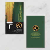 Goldwand-Farben-einfacher schwarzer Visitenkarte (Vorne/Hinten)