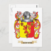 Goldwappen der Waffen (Familienwappen) Postkarte (Vorne/Hinten)