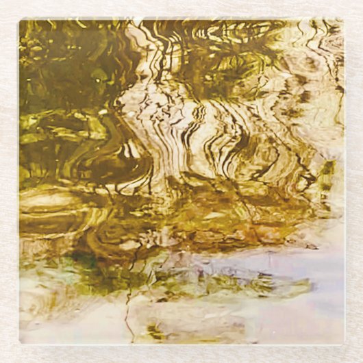 Goldwasser-Untersetzer Glasuntersetzer (Vorderseite)