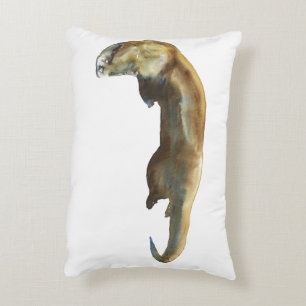 GoldWasserfarbe auf Papier Dekokissen