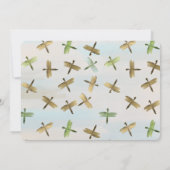 Goldwasserfarbe-Libellen-Geburtstag Einladung (Rückseite)