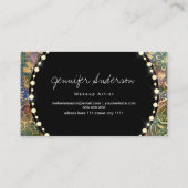 Goldwasserfarbe und Nebula mandala funkelnd Diaman Visitenkarte (Rückseite)