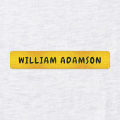 Goldwassersicherer Nachname | Luxusbekleidung Etiketten (Design 1)