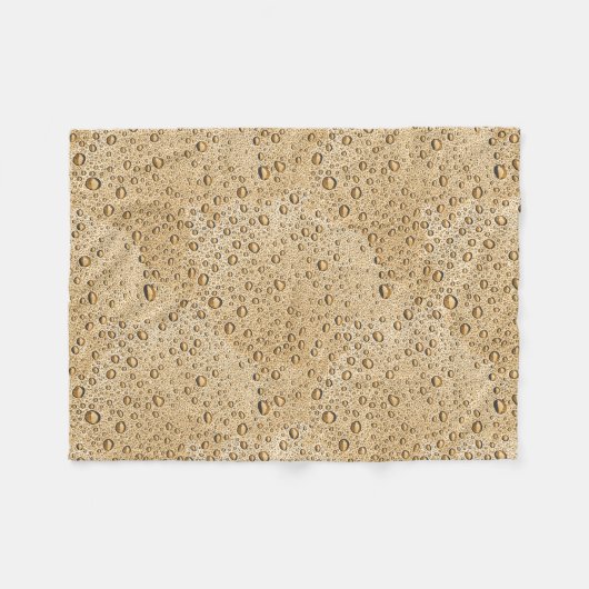Goldwassertröpfchen Fleecedecke (Vorderseite (Horizontal))