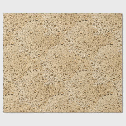 Goldwassertröpfchen Geschenkpapier (Flach)