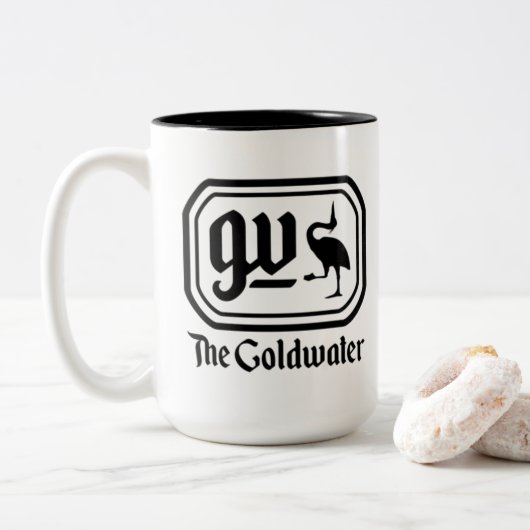 Goldwater erstklassige Zwei-Ton 15oz Tasse (Mit Donut)